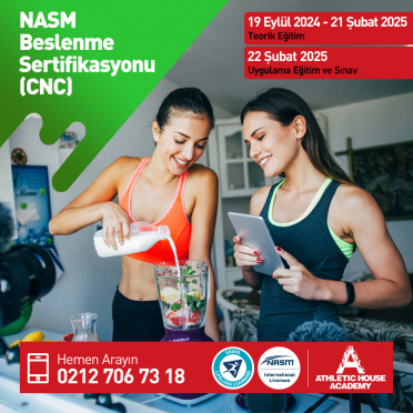 Certified Nutrition Coach (NASM-CNC) Eylül - Şubat 2025