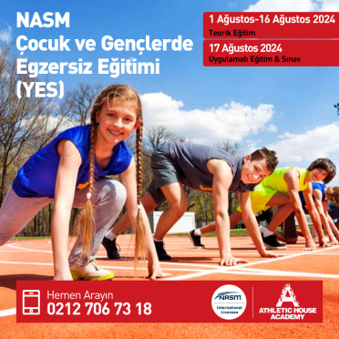Çocuk ve Gençlerde Egzersiz Uzmanlığı (NASM-YES) Ağustos 2024