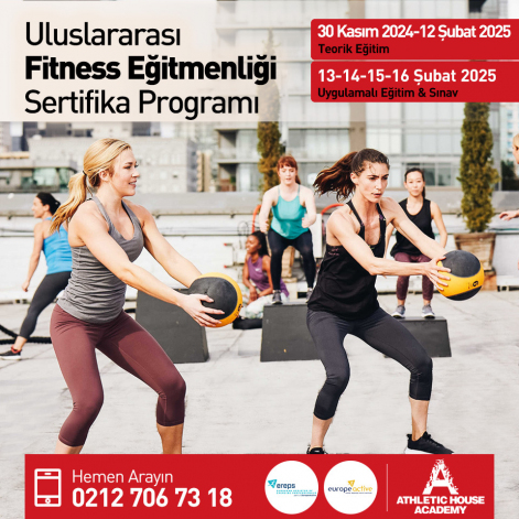 Uluslararası Fitness Eğitmenliği Eğitimi (EREPS-L3) Aralık 2024 - Şubat 2025